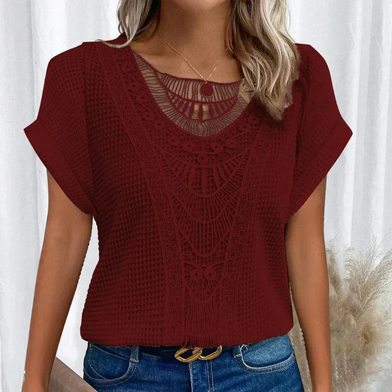 Women's Elegant Lace Detail Blouse Klara