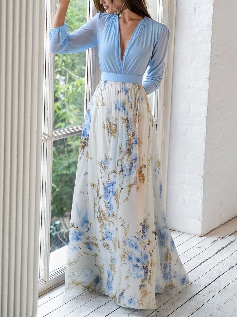 Women's Floral Print Maxi Dress Klara