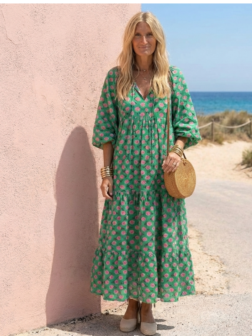 Women's Floral Print Midi Dress Klara