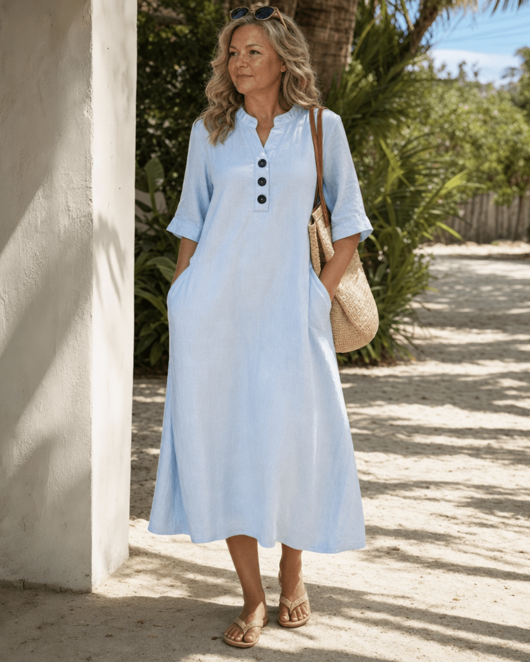 Women's Lightweight Breathable Midi Dress Klara