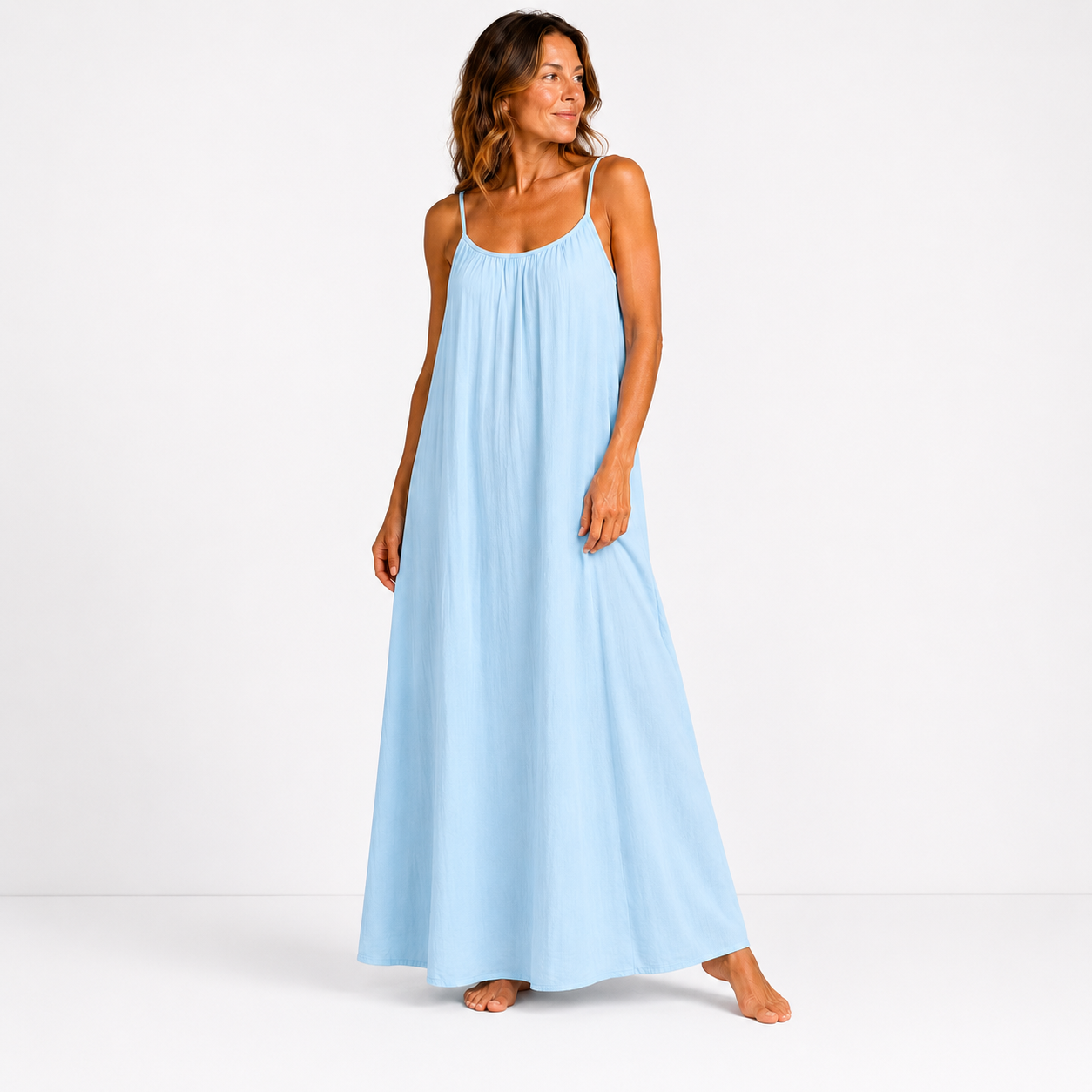 Women's Lightweight Open Back Midi Dress Klara