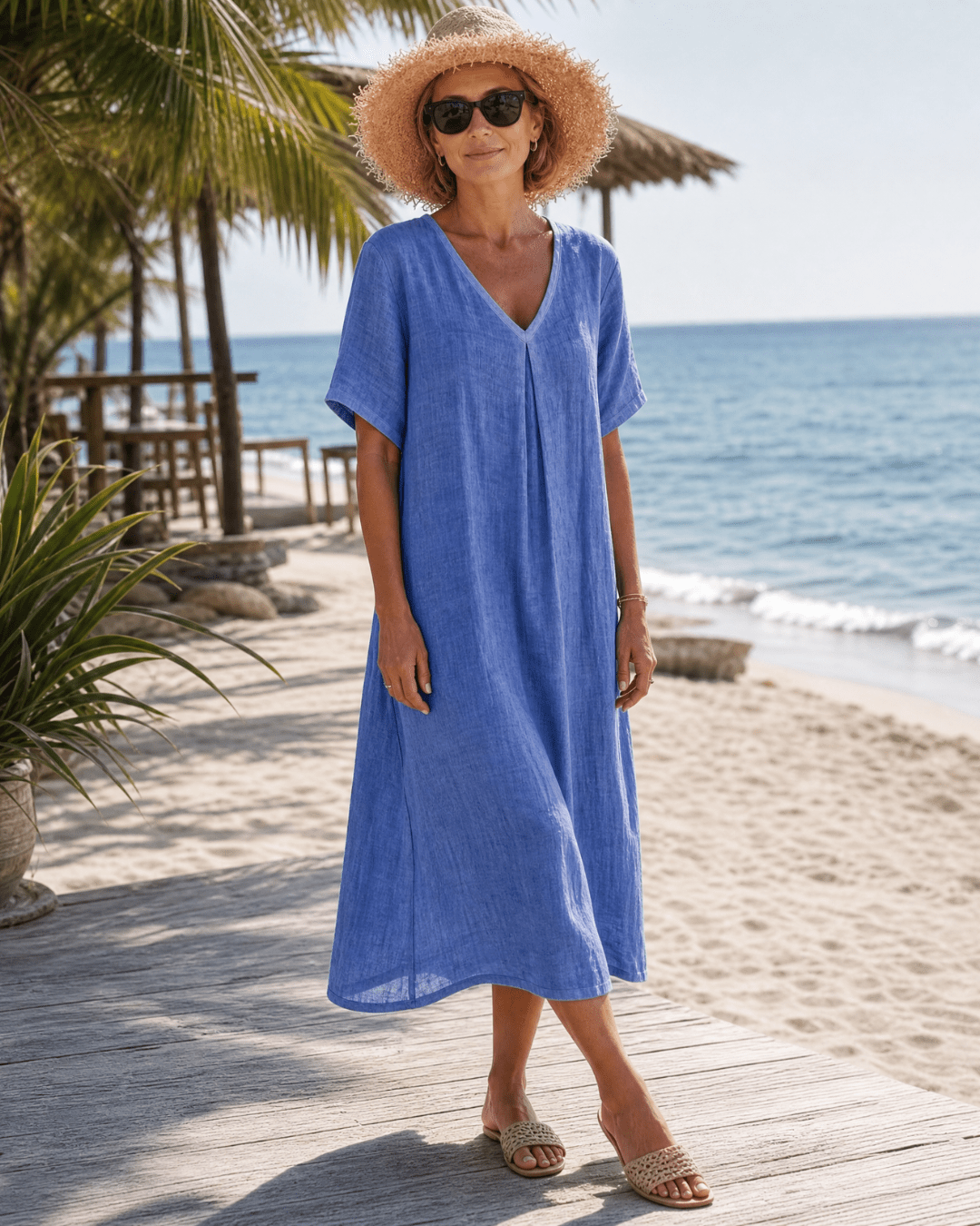 Women's Lightweight Relaxed Fit Midi Dress Klara