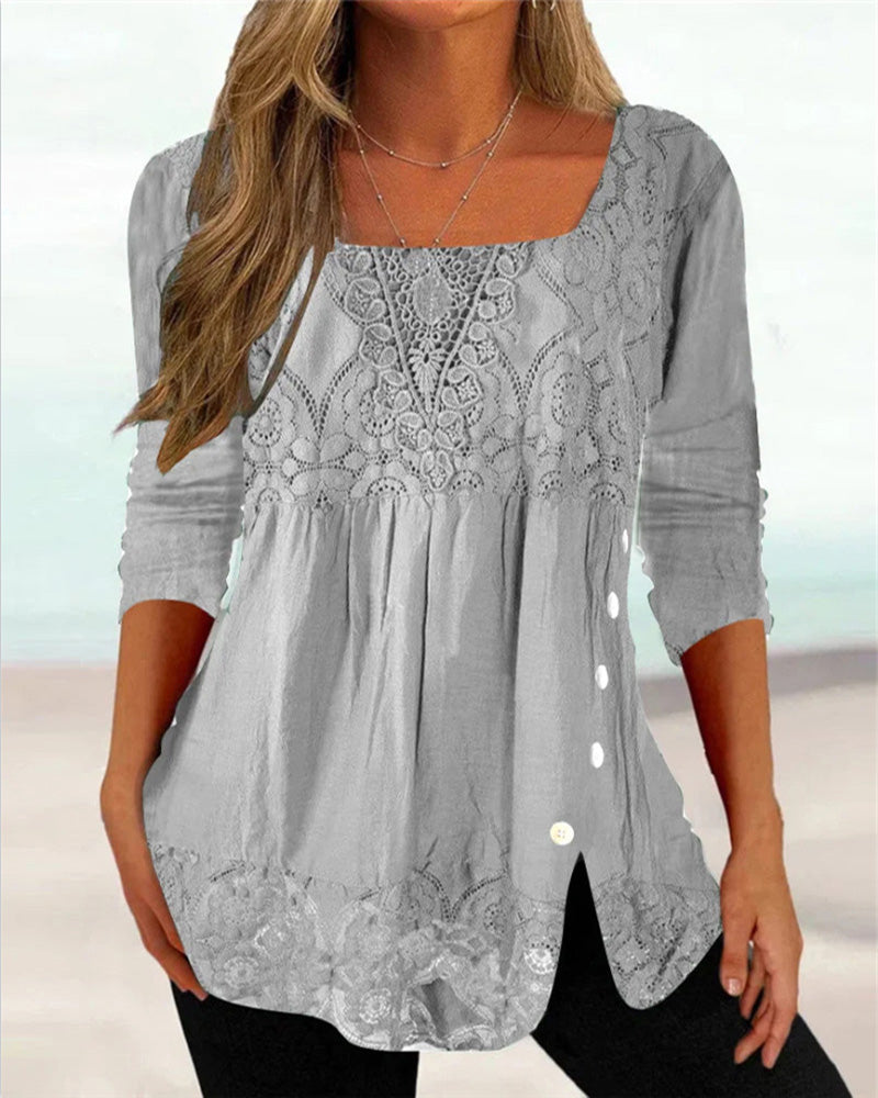 Women's Modern Woven Long Sleeve Blouse Klara