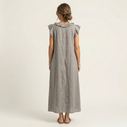 Women's Ruffled Lightweight Midi Dress Klara
