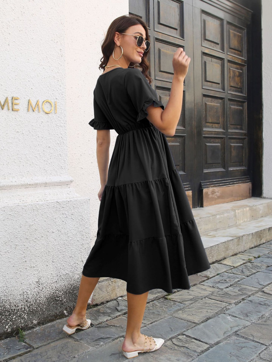 Women's Ruffled Midi Dress Klara