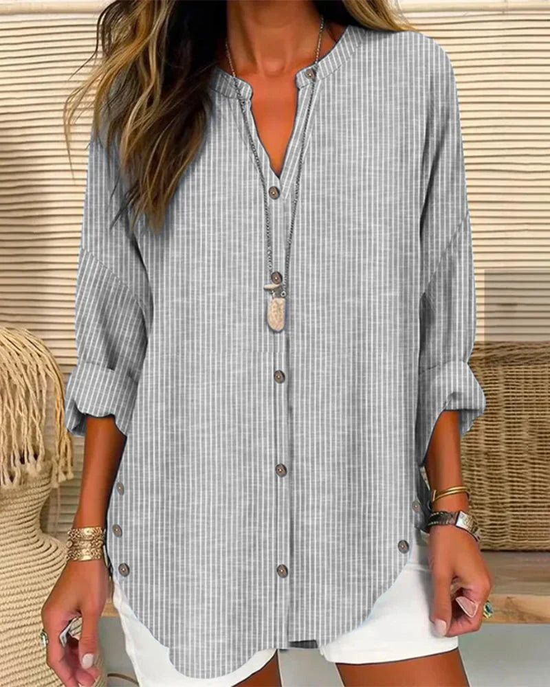 Women's Striped Casual Shirt Blouse Klara