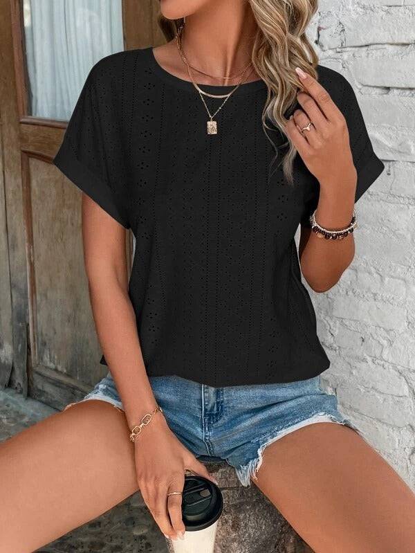 Women's Airy Textured Ibiza-Style Blouse Klara