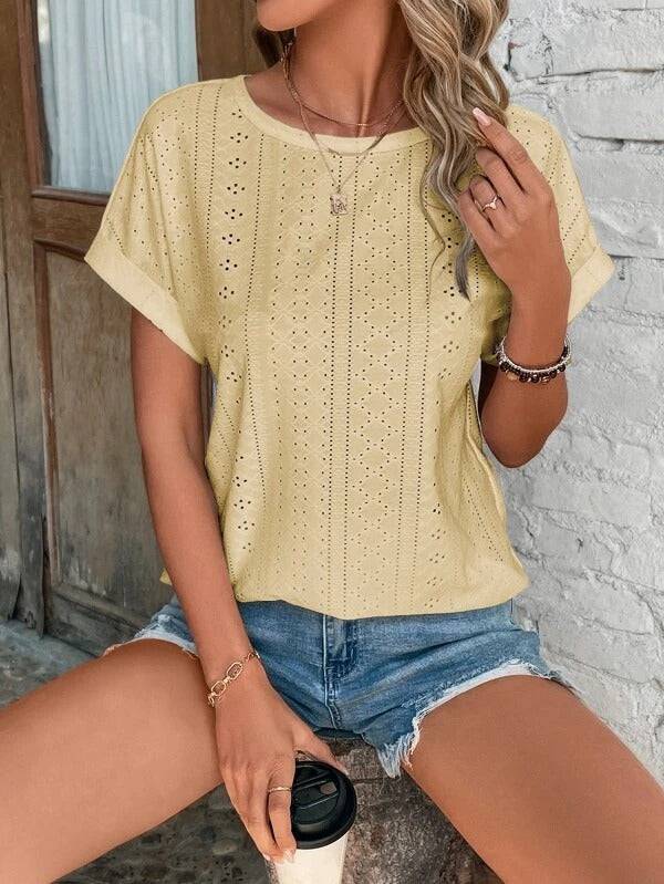 Women's Airy Textured Ibiza-Style Blouse Klara