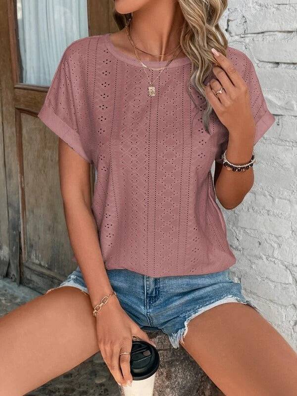 Women's Airy Textured Ibiza-Style Blouse Klara