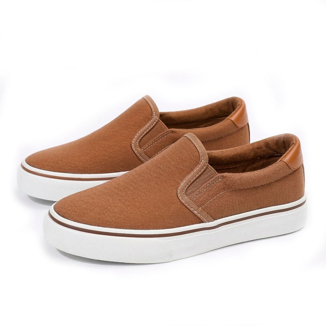 Women's Breathable Canvas Slip-On Platform Sneakers Klara