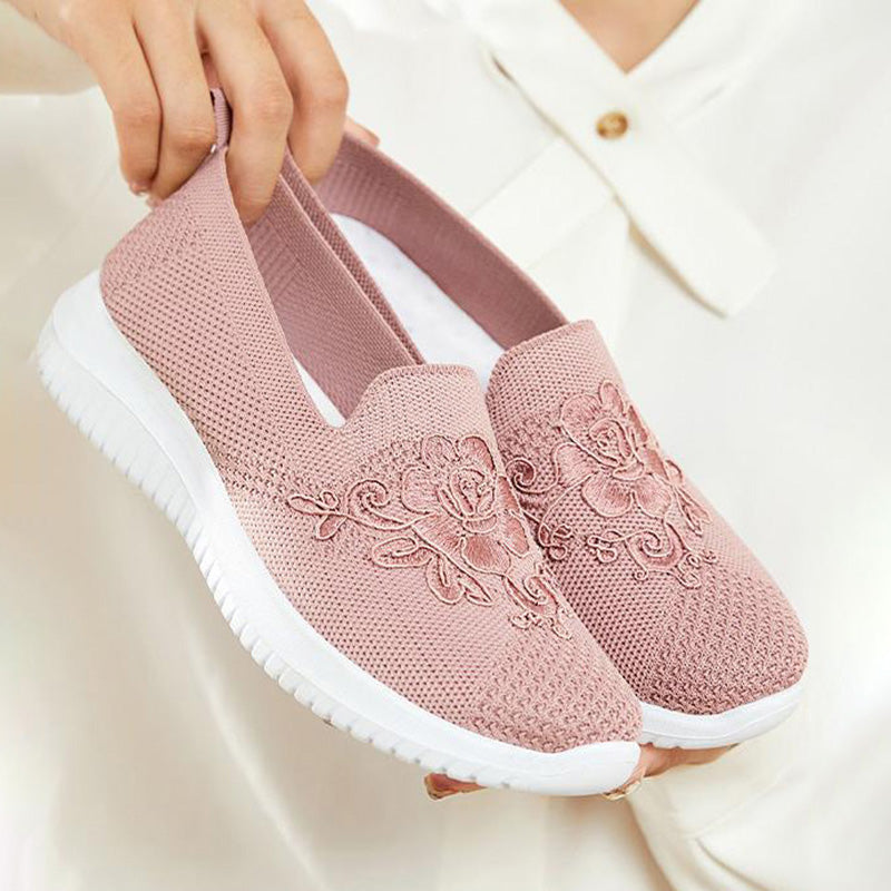 Women's Breathable Mesh Floral Embroidery Shoes Klara