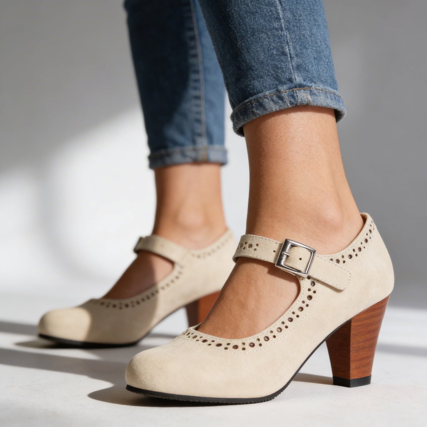 Women's Brogue Loafers with Buckle Klara
