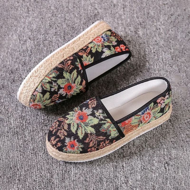 Women's Canvas Platform Slip-On Shoes Klara