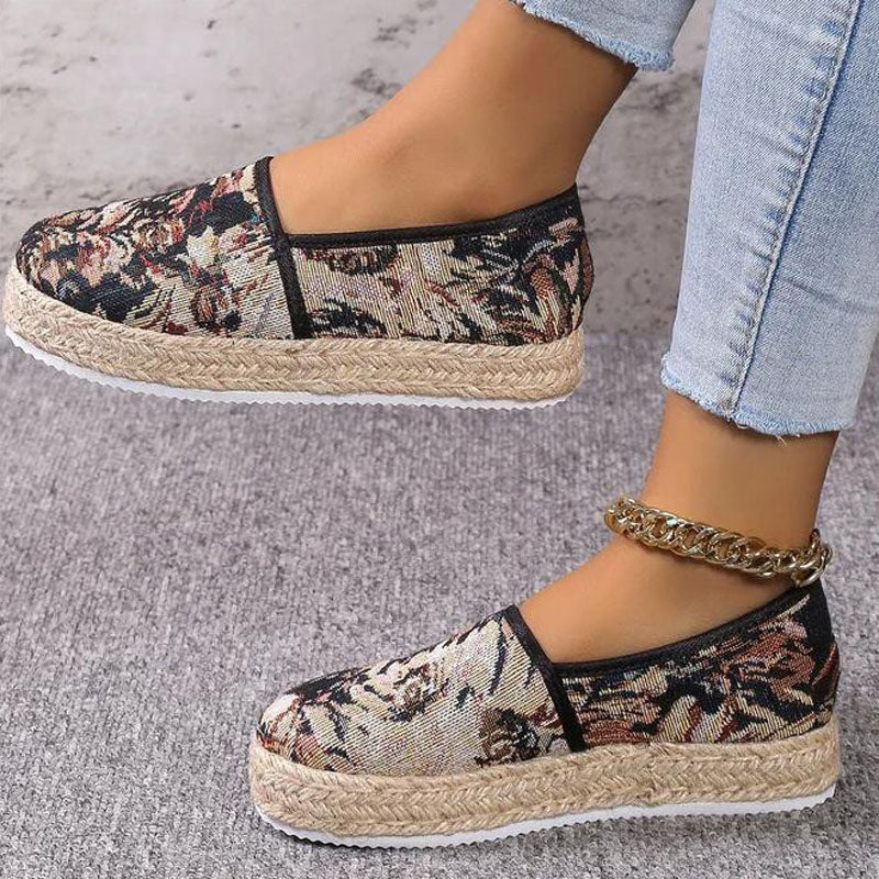 Women's Canvas Platform Slip-On Shoes Klara