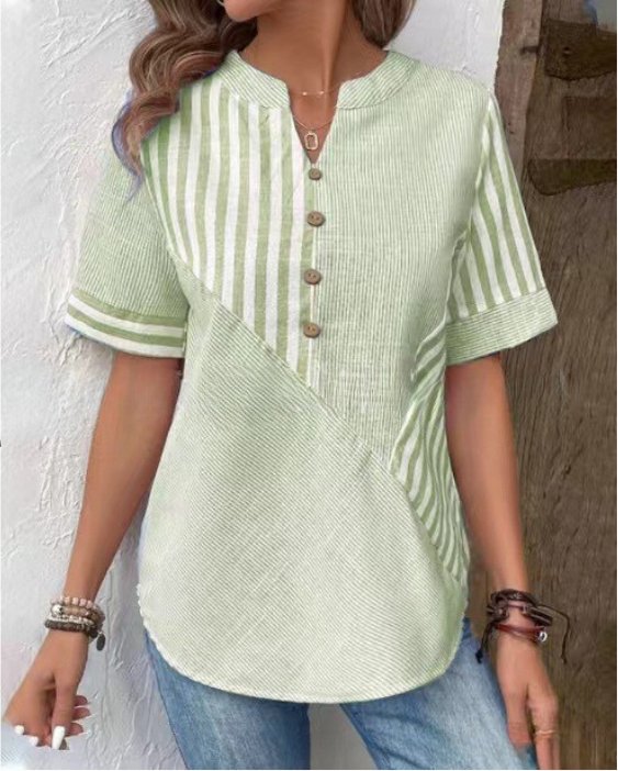 Women's Casual Striped Woven Blouse Klara