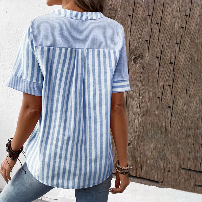 Women's Casual Striped Woven Blouse Klara