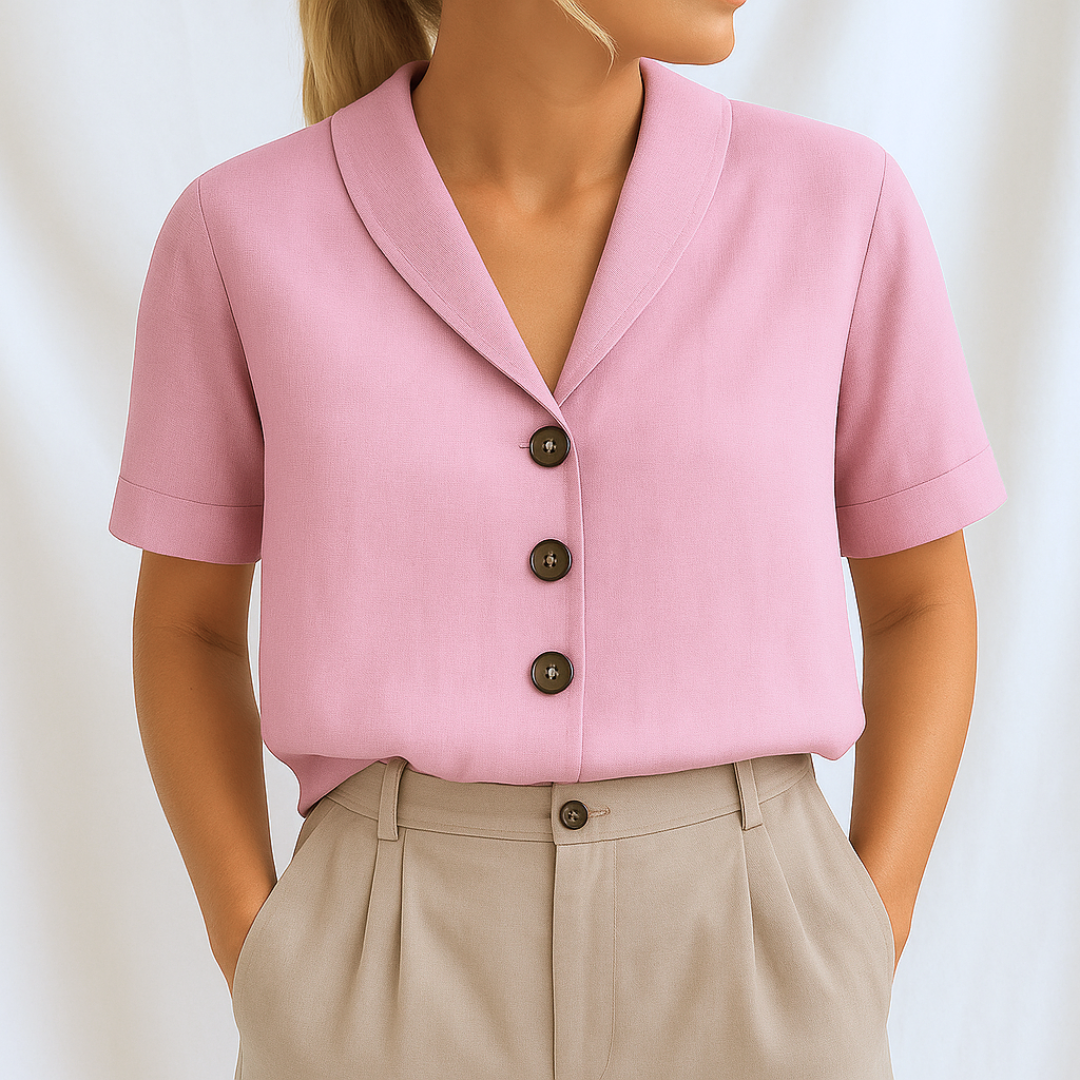 Women's Classic Lapel Collar Blouse Klara