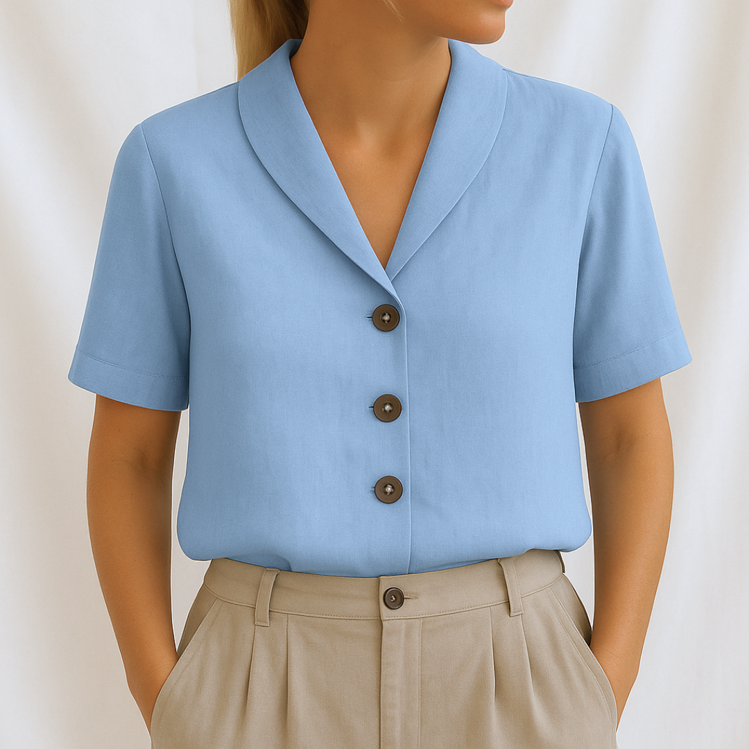 Women's Classic Lapel Collar Blouse Klara