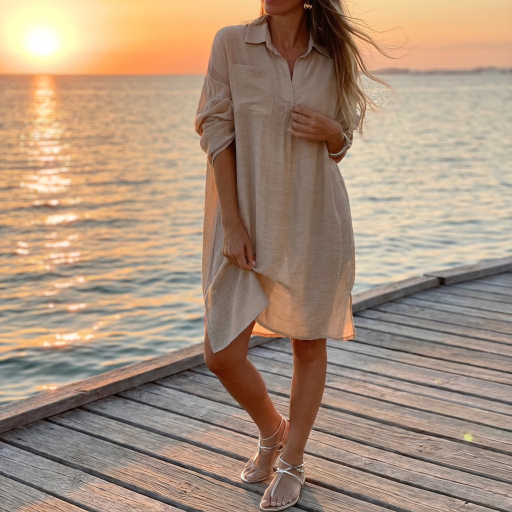 Women's Cotton-Linen Classic Shirt Klara
