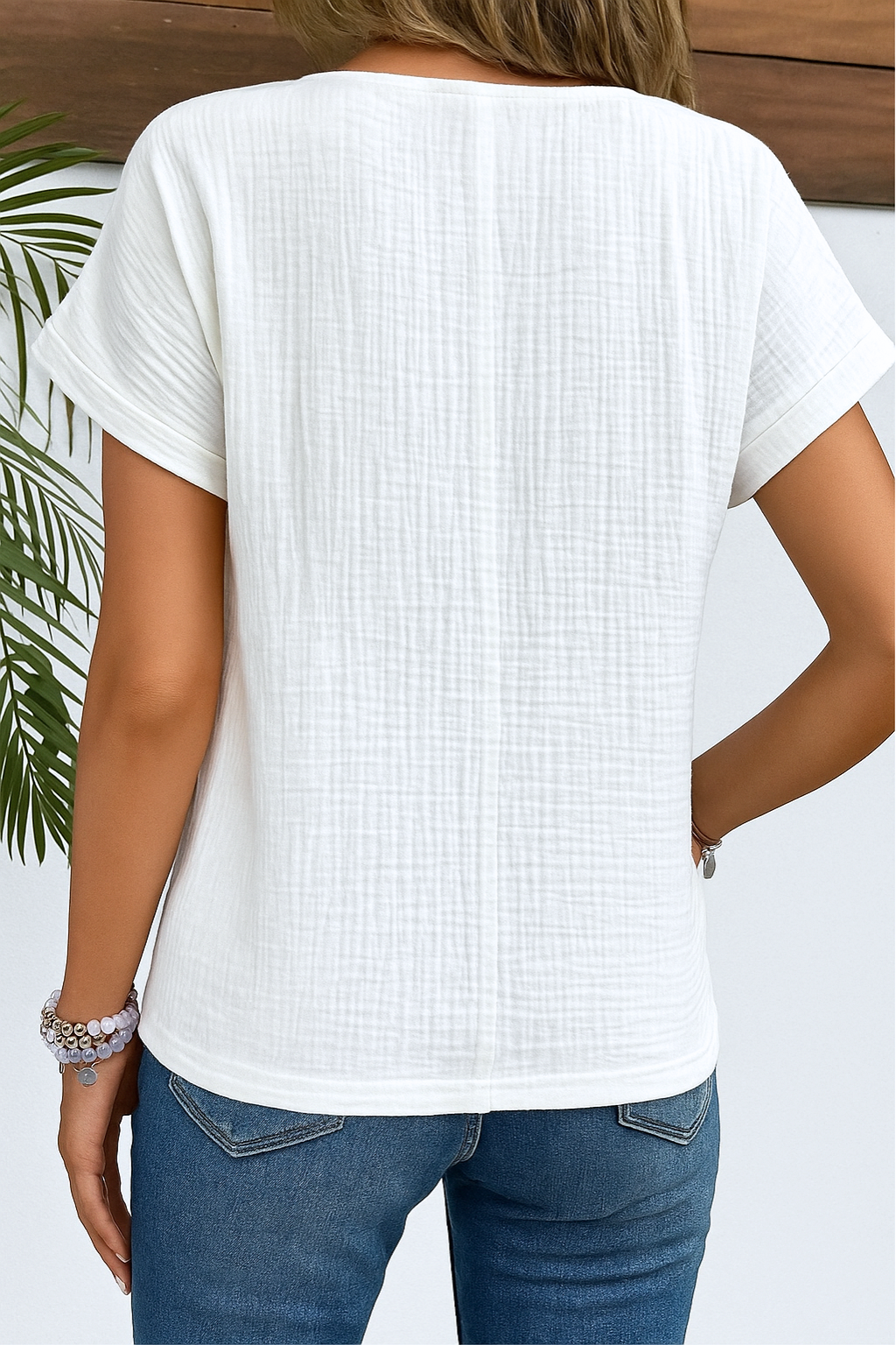 Women's Cotton Blend Classic Collar Blouse Klara