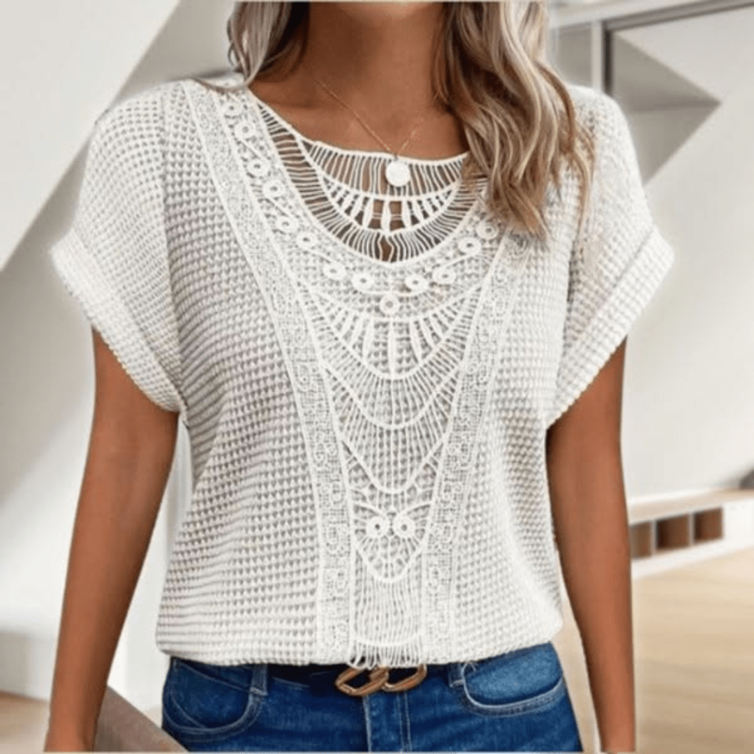 Women's Elegant Lace Detail Blouse Klara