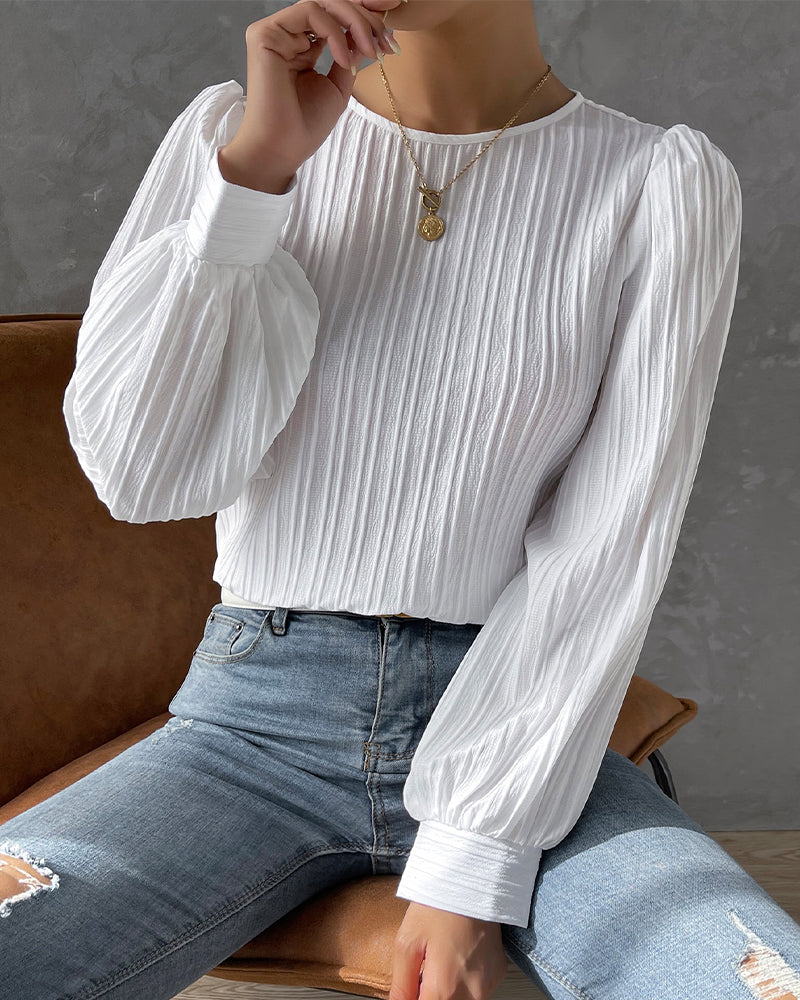 Women's Elegant Lantern Sleeve Blouse Klara
