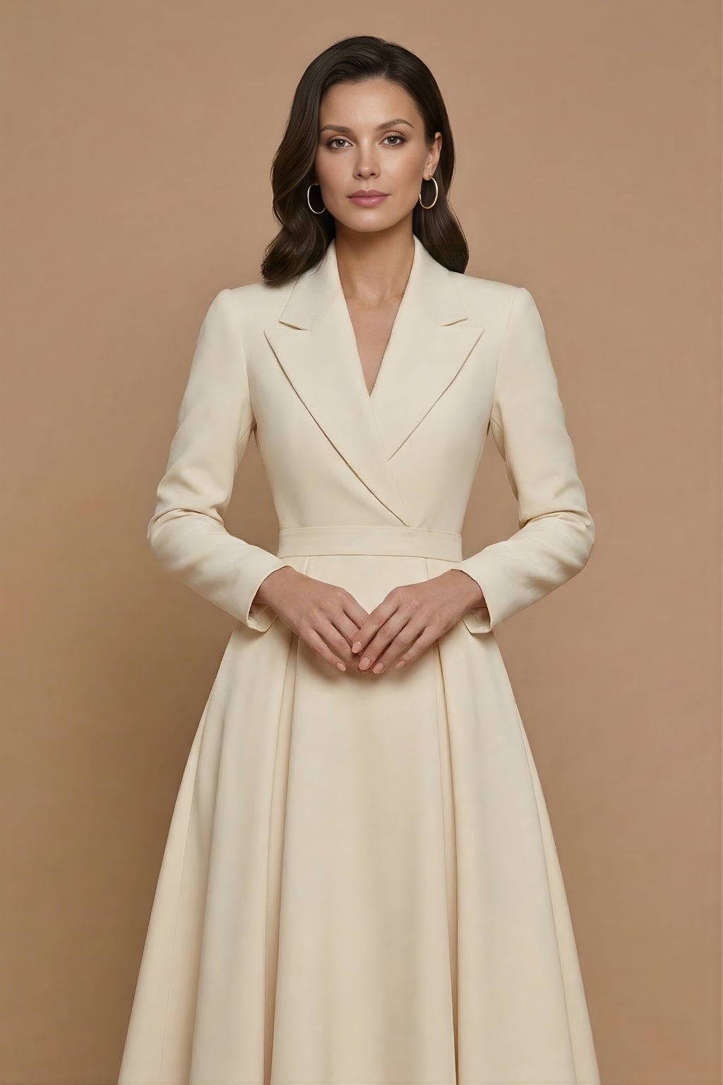 Women's Elegant Wrap Midi Dress Klara