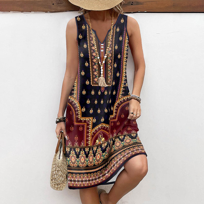 Women's Ethnic Pattern Vintage Dress Klara
