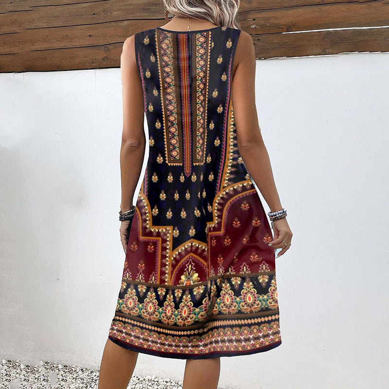Women's Ethnic Pattern Vintage Dress Klara