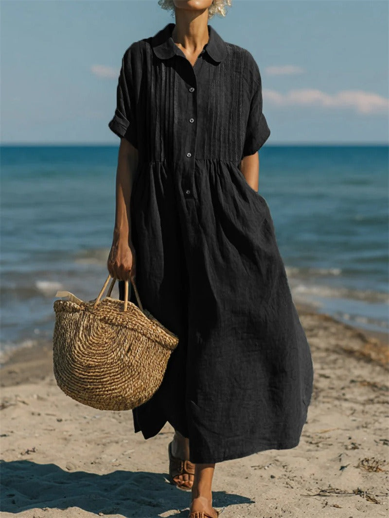Women's Flattering Flowing Maxi Dress Klara