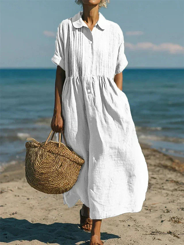 Women's Flattering Flowing Maxi Dress Klara