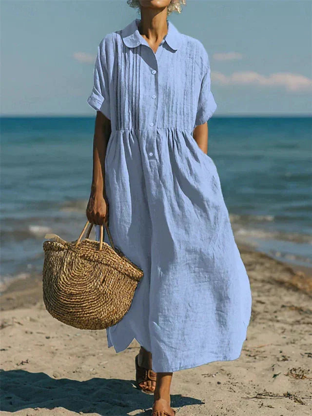 Women's Flattering Flowing Maxi Dress Klara