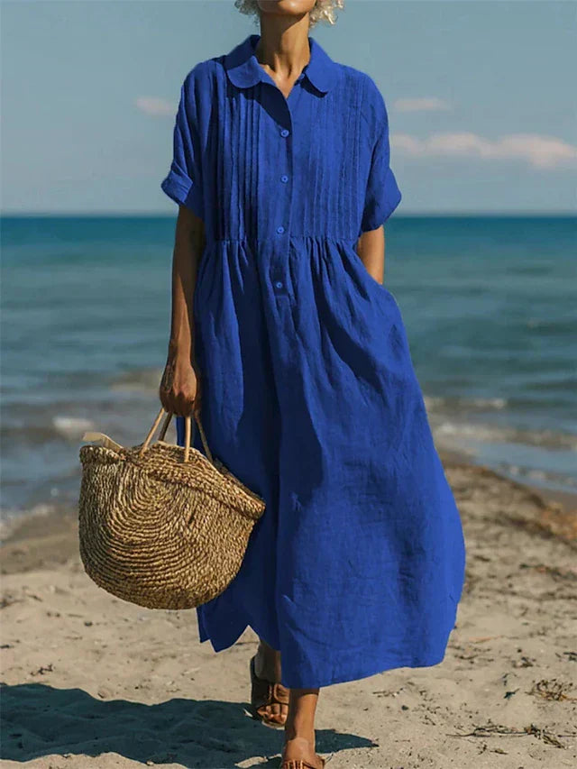 Women's Flattering Flowing Maxi Dress Klara