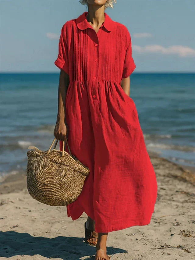 Women's Flattering Flowing Maxi Dress Klara