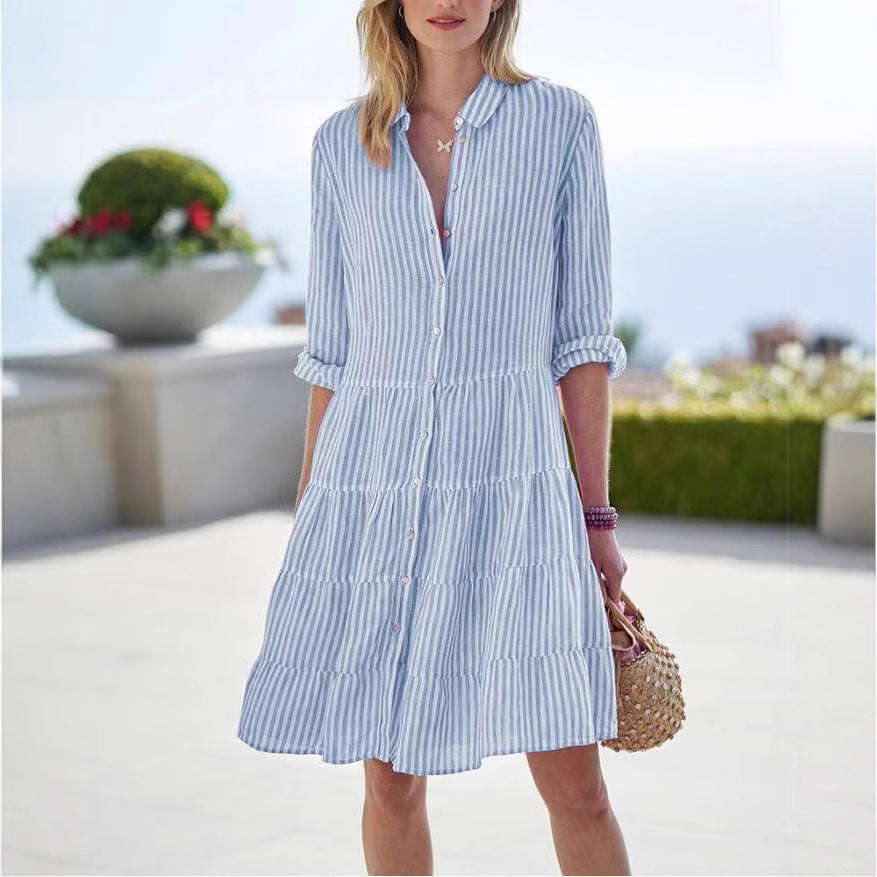 Women's Flattering Neckline Summer Dress Klara