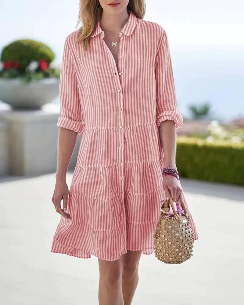 Women's Flattering Neckline Summer Dress Klara