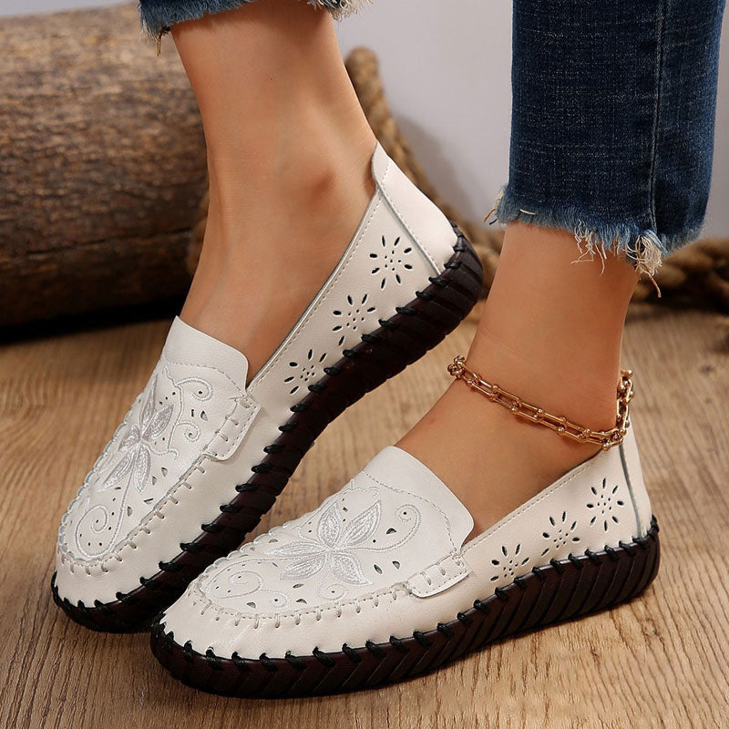 Women's Floral Embroidery Flat Shoes Klara