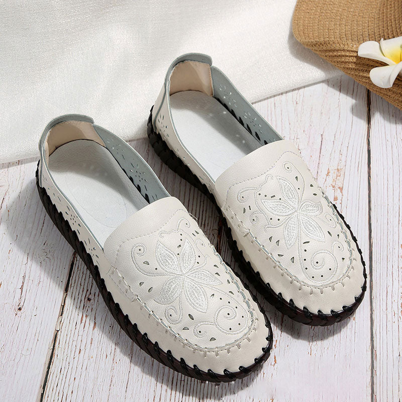 Women's Floral Embroidery Flat Shoes Klara
