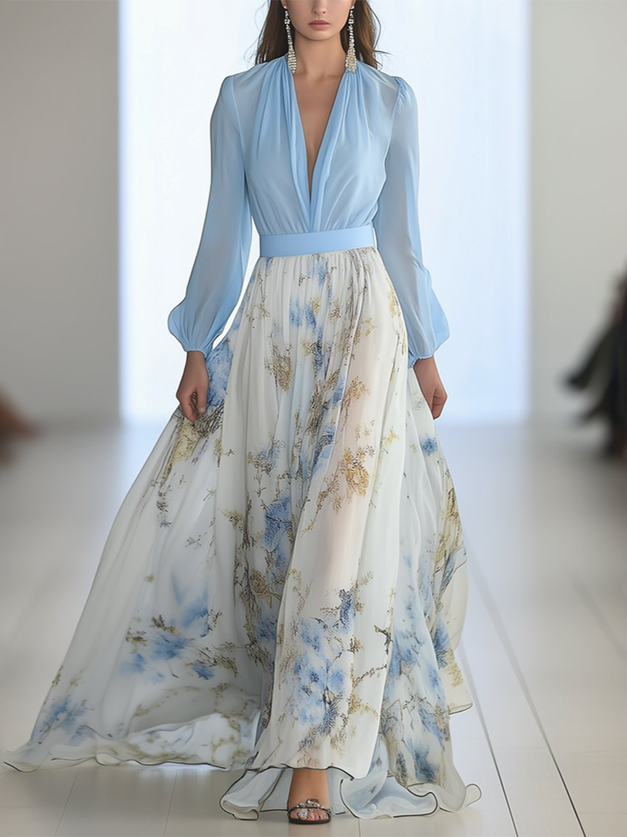 Women's Floral Print Maxi Dress Klara