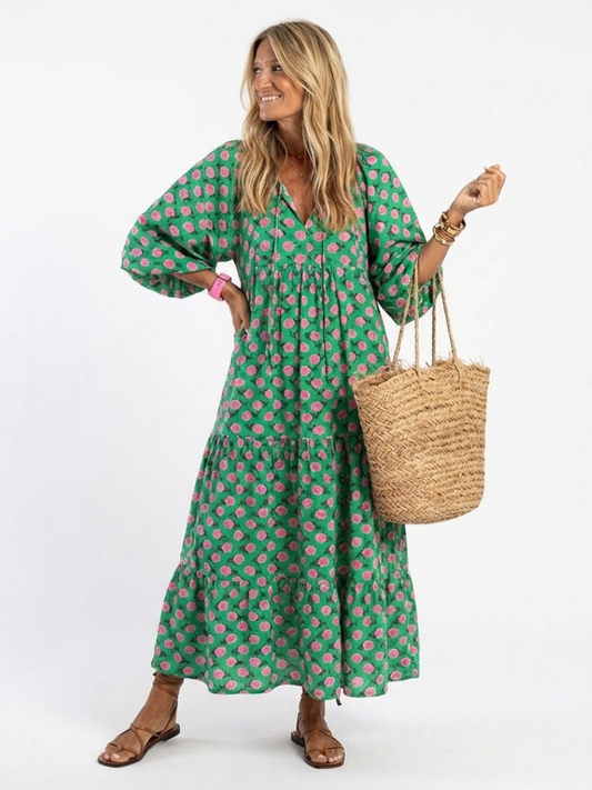 Women's Floral Print Midi Dress Klara