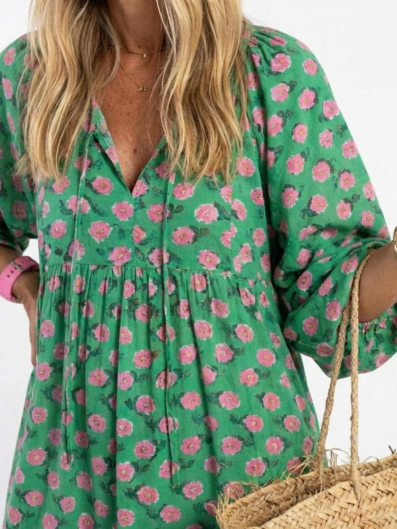 Women's Floral Print Midi Dress Klara