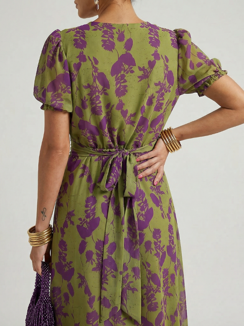 Women's Floral Print Midi Dress Klara