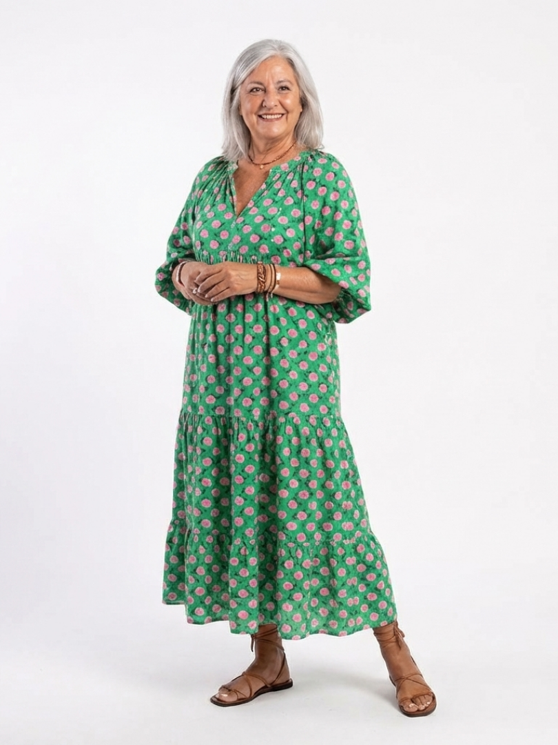 Women's Floral Print Midi Dress Klara