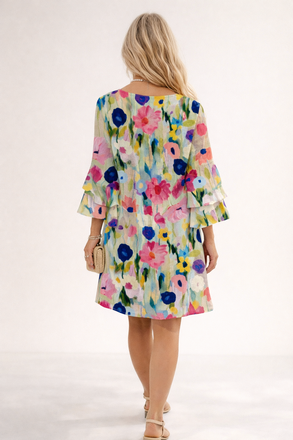 Women's Floral Print Mini Summer Dress Klara