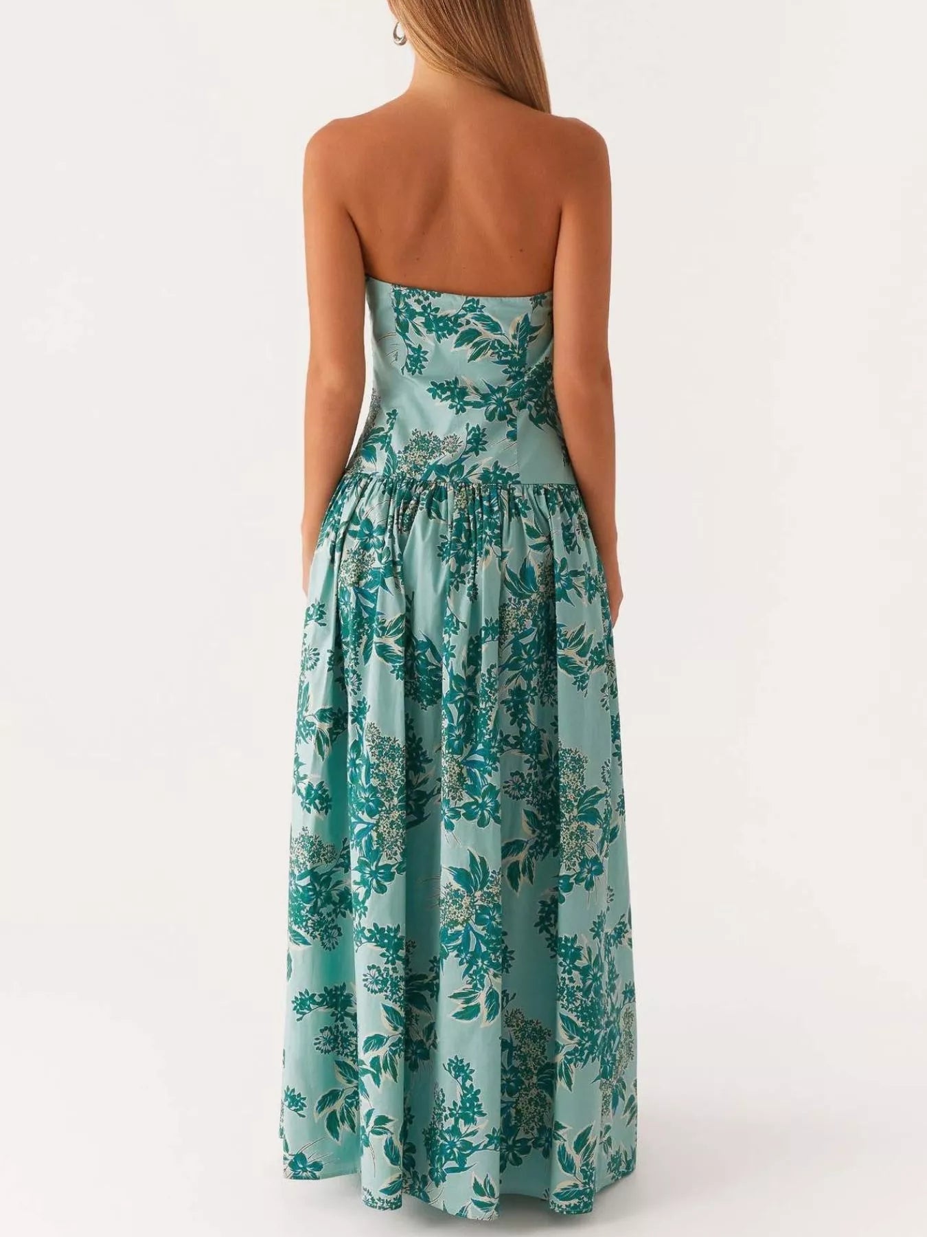 Women's Floral Strapless Midi Dress Klara