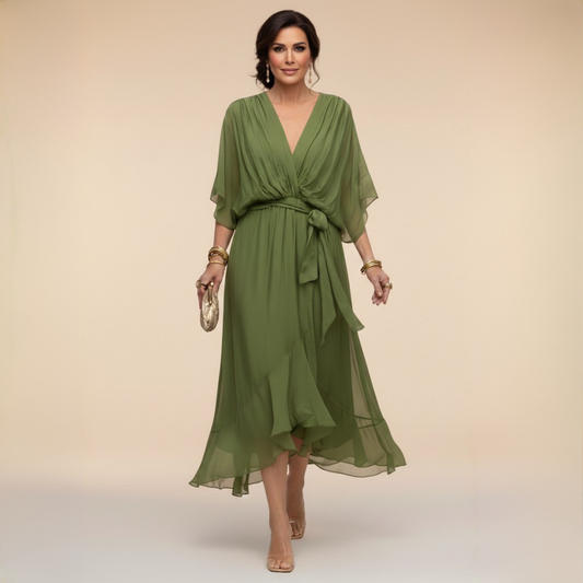 Women's Flowing Chiffon Maxi Dress Klara