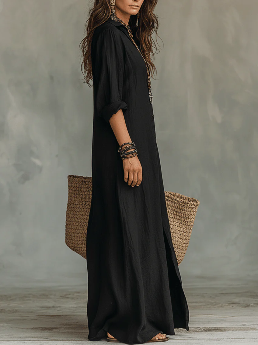 Women's Flowing V-Neck Maxi Dress Klara