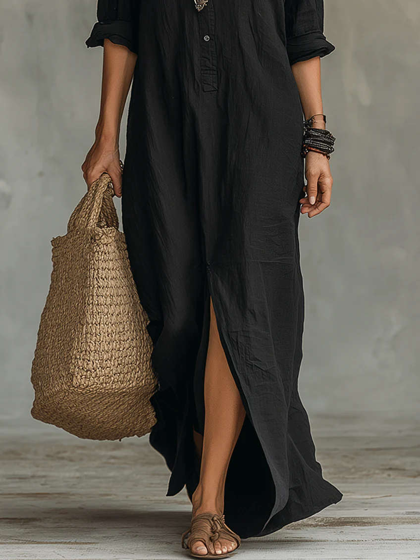 Women's Flowing V-Neck Maxi Dress Klara