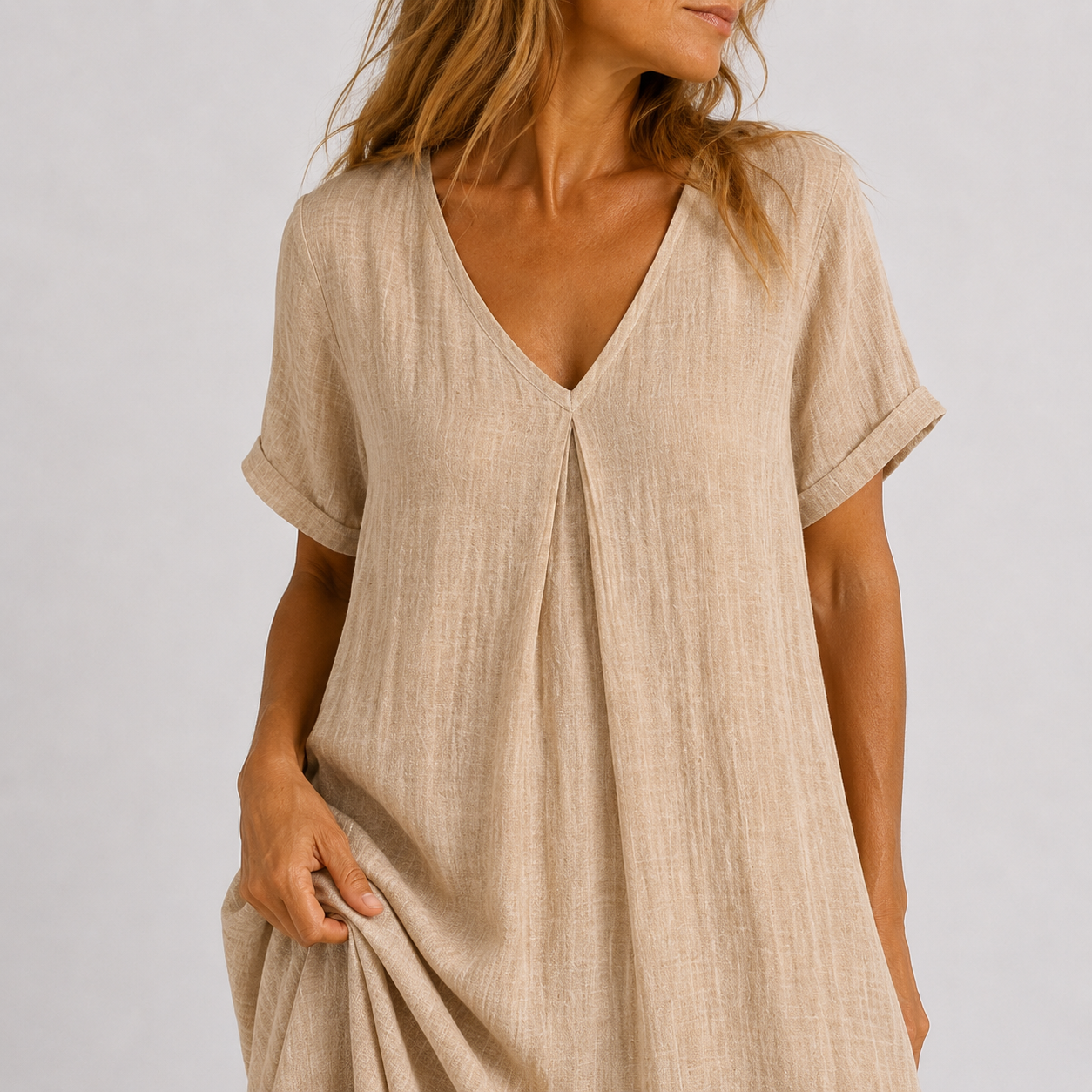 Women's Flowing V-Neck Maxi Dress Klara