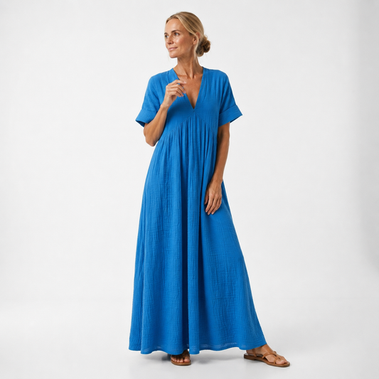 Women's Flowy Cotton Maxi Dress Klara
